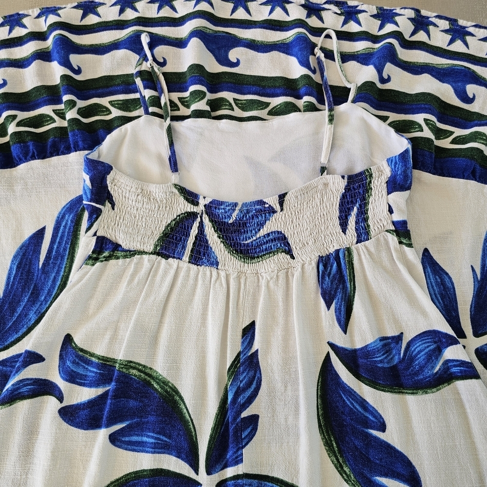 Lable Of Love XL Woman's Blue and White Spaghetti Strap Sundress Maxi - Picture 9 of 14